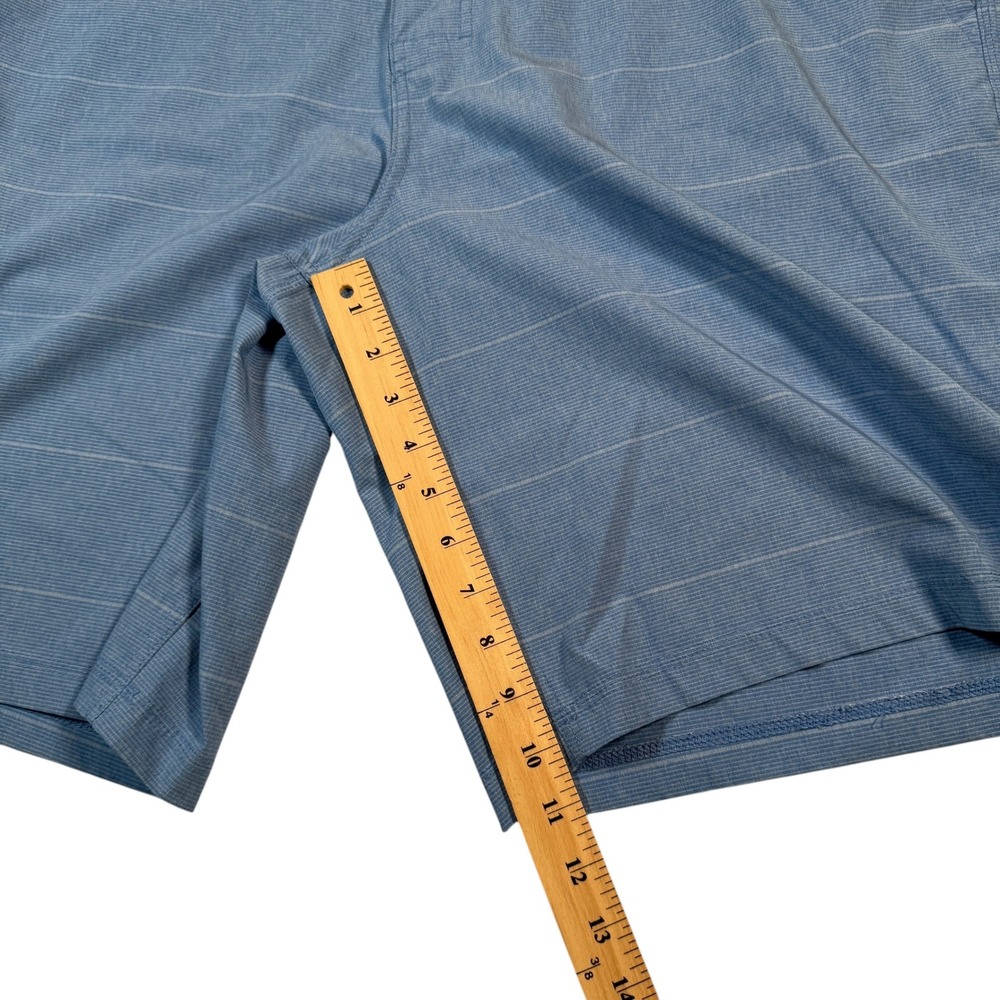 Hang Ten Men's 40 Blue Hybrid Board Shorts Quick‎ Dry Coastal Minimalist - Picture 9 of 9